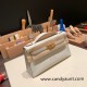 Hermes Kelly pochette swift 80 /Pearl Grey Gold Hardware Pochette--050 Hermes Kelly pochette swift 80 /Pearl Grey Gold Hardware Pochette--050