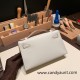 Hermes Kelly pochette swift 80 /Pearl Grey Gold Hardware Pochette--050 Hermes Kelly pochette swift 80 /Pearl Grey Gold Hardware Pochette--050