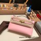 Hermes Kelly pochette swift 3Q/ Rose Sakura Gold Hardware Pochette--052 Hermes Kelly pochette swift 3Q/ Rose Sakura Gold Hardware Pochette--052