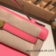 Hermes Kelly pochette swift 8W /Rose Azalee Gold Hardware Pochette--053 Hermes Kelly pochette swift 8W /Rose Azalee Gold Hardware Pochette--053