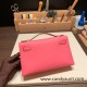 Hermes Kelly pochette swift 8W /Rose Azalee Gold Hardware Pochette--053 Hermes Kelly pochette swift 8W /Rose Azalee Gold Hardware Pochette--053