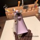 Hermes Kelly pochette swift 5H Cyclamen Silver Hardware Pochette--056 Hermes Kelly pochette swift 5H Cyclamen Silver Hardware Pochette--056