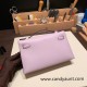 Hermes Kelly pochette swift 5H Cyclamen Silver Hardware Pochette--056 Hermes Kelly pochette swift 5H Cyclamen Silver Hardware Pochette--056