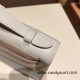 Hermes Kelly pochette swift 80 /Pearl Grey Silver Hardware Pochette--058 Hermes Kelly pochette swift 80 /Pearl Grey Silver Hardware Pochette--058