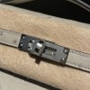 ostrich kelly pochette  4Z/Gris Mouette  