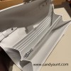01/White (Blanc) / Silver Hardware   Full Handmade Kelly to go   epsom  