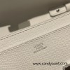 01/White (Blanc) / Silver Hardware   Full Handmade Kelly to go   epsom  