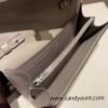 M8/Gris Asphalt   Silver Hardware  Full Handmade Kelly to go   epsom  