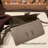 18/Étoupe Grey (Étoupe)   Silver Hardware Full Handmade Kelly to go   epsom  