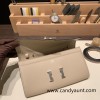 81/Gris Tourterelle  Silver Hardware Full Handmade Kelly to go   epsom  