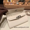  10/Craie クレ Silver Hardware  Full Handmade Kelly Wallet Long To Go  epsom 
