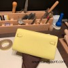  9R/Limeライム Silver Hardware  Full Handmade Kelly Wallet Long To Go  epsom 