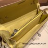  9R/Limeライム Silver Hardware  Full Handmade Kelly Wallet Long To Go  epsom 