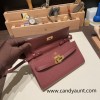 55/Rouge H   Gold Hardware   Full Handmade Kelly Wallet Long To Go   epsom  