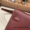  55/Rouge H   Gold Hardware   Full Handmade Kelly Wallet Long To Go   epsom  