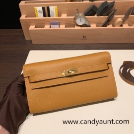 2S/Sesame Gold Hardware  Full Handmade Kelly Wallet Long To Go   epsom  