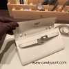 10/Craie   Silver Hardware   Full Handmade Kelly Wallet Long To Go   epsom  