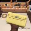  epsom  9R/Lime  Silver Hardware  Full Handmade Kelly Wallet Long To Go   epsom  