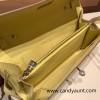  epsom  9R/Lime  Silver Hardware  Full Handmade Kelly Wallet Long To Go   epsom  