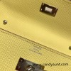  epsom  9R/Lime  Silver Hardware  Full Handmade Kelly Wallet Long To Go   epsom  