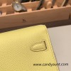  epsom  9R/Lime  Silver Hardware  Full Handmade Kelly Wallet Long To Go   epsom  