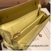  9R/Lime  Gold Hardware  Full Handmade Kelly Wallet Long To Go   epsom  
