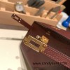 57/Bordeaux   Gold Hardware    Full Handmade Kelly Wallet Long To Go   epsom  