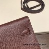 57/Bordeaux   Gold Hardware    Full Handmade Kelly Wallet Long To Go   epsom  