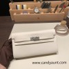 10/Craie & 1Z/Jaune Poussin  Silver Hardware   kellyto-066 Full Handmade Kelly Wallet Long To Go   epsom  