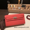 S3/Rouge Cœur   Silver Hardware  Full Handmade Kelly Wallet Long To Go   epsom  