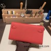 S3/Rouge Cœur   Silver Hardware  Full Handmade Kelly Wallet Long To Go   epsom  