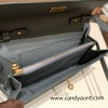  epsom  63//Vert Amande   Gold Hardware  Full Handmade Kelly Wallet Long To Go   epsom  