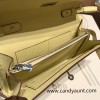  1Z/Jaune Poussin   Silver Hardware   Full Handmade Kelly Wallet Long To Go   epsom  