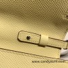  1Z/Jaune Poussin   Silver Hardware   Full Handmade Kelly Wallet Long To Go   epsom  