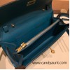  Chevre W0/Vert Bosphore   Gold Hardware  Full Handmade Kelly Wallet Long To Go   epsom  