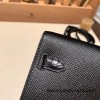  touch   89/Black (Noir)  Gold Hardware Full Handmade Kelly Wallet Long To Go   epsom  