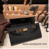 touch  89/Black (Noir)  Gold Hardware  Full Handmade Kelly Wallet Long To Go   epsom  