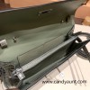  81/Gris Tourterelle   Silver Hardware   Full Handmade Kelly Wallet Long To Go   epsom  