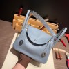 Hermes Lindy 26cm evercolor J7 /Blue Lin Silver Hardware   lindy26-002