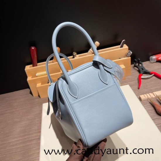Hermes Lindy 26cm evercolor J7 /Blue Lin Silver Hardware lindy26-002 Hermes Lindy 26cm evercolor J7 /Blue Lin Silver Hardware lindy26-002