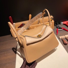Hermes Lindy 26cm evercolor 0M/Chai Gold Hardware lindy26-004