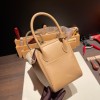 Hermes Lindy 26cm evercolor 0M/Chai & X9 /Mauve Sylvestre Silver Hardware lindy26-005