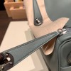 Hermes Lindy 26cm swift 63/ Vert Amande Silver Hardware lindy26-007