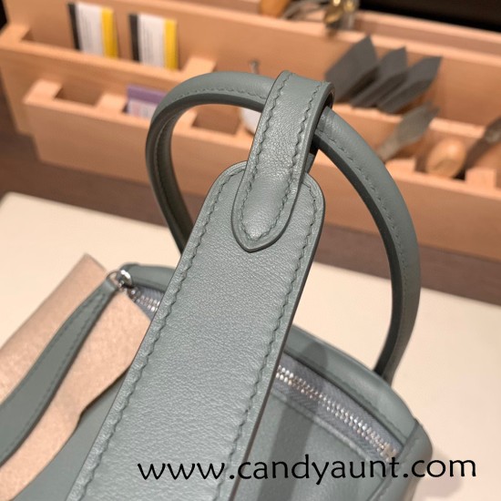 Hermes Lindy 26cm swift 63/ Vert Amande Silver Hardware lindy26-007 Hermes Lindy 26cm swift 63/ Vert Amande Silver Hardware lindy26-007