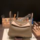 Hermes Lindy 26cm Clemence 18 /Étoupe Grey Gold Hardware lindy26-010 Hermes Lindy 26cm Clemence 18 /Étoupe Grey Gold Hardware lindy26-010