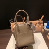 Hermes Lindy 26cm Clemence 18 /Étoupe Grey Gold Hardware lindy26-010