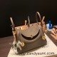 Hermes Lindy 26cm Clemence 18 /Étoupe Grey Gold Hardware lindy26-010 Hermes Lindy 26cm Clemence 18 /Étoupe Grey Gold Hardware lindy26-010
