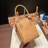 Hermes Lindy 26cm Clemence 4B /Biscuit Silver Hardware lindy26-013