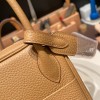 Hermes Lindy 26cm Clemence 4B /Biscuit Silver Hardware lindy26-013