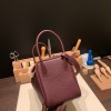 Hermes Lindy 26cm Clemence 0G /Rouge Sellier   Gold Hardware lindy26-016